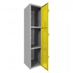 LOCKER METÁLICO DUAL CHICO - 3 PUERTAS AMARILLO